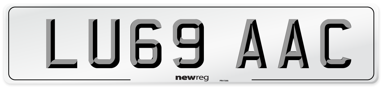 LU69 AAC Number Plate from New Reg